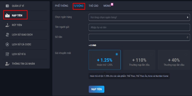 nạp tiền PG99