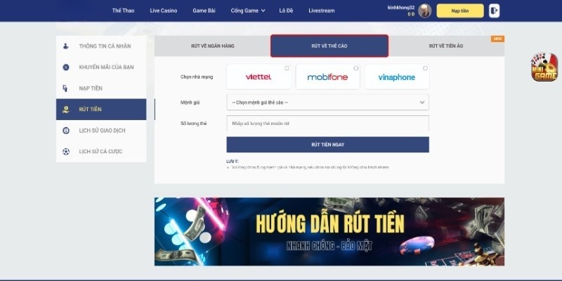 rút tiền pg99